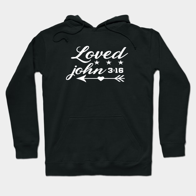 Loved John 3:16 Hoodie by ProjectX23Red